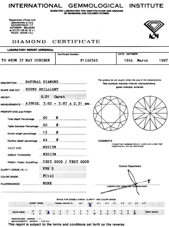 Foto 9 - Diamant 0,21ct Brillant IGI Top Wesselton F VVS2 VG VG, D5130