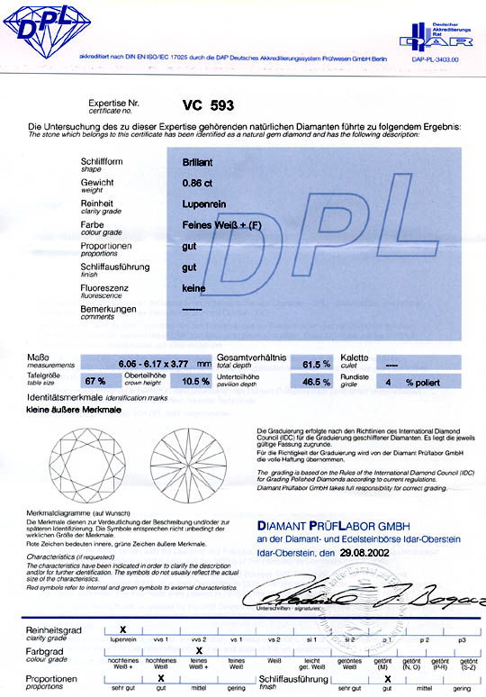 Foto 9 - DPL 0,88ct Diamant-Brillant, Top Wesselton F, Lupenrein, D5302