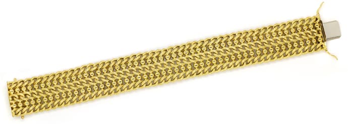 Foto 1 - Breites Goldarmband im Kugel Panzer Muster aus Gelbgold, K3182