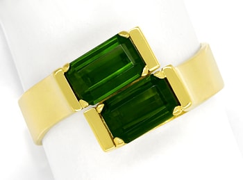 Foto 1 - Eleganter Damenring 2ct grüne Turmaline in Gelbgold, S2192