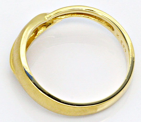 Foto 3 - Designer-Brillant-Gold-Ring Gelbgold Teil Mattiert, S2236