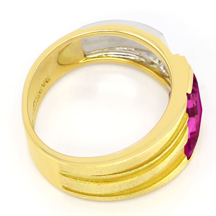 Foto 3 - Designer-Brillanten-Ring rosa Rubellit Trapez, S5177