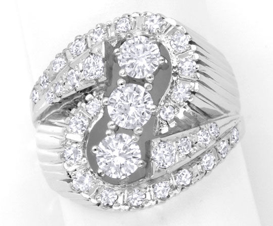Foto 2 - 1A Exklusiver Diamant-Ring 18K Weißgold, 1,43ct, S6436
