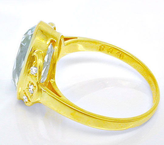 Foto 3 - Diamant-Ring, Grosser! Aquamarin Gelb Gold, S8860