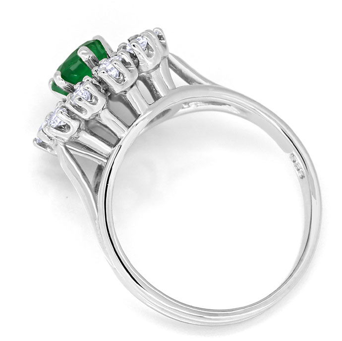 Foto 3 - Weißgoldring mit Smaragd und lupenreinen Diamanten 14K, S9889