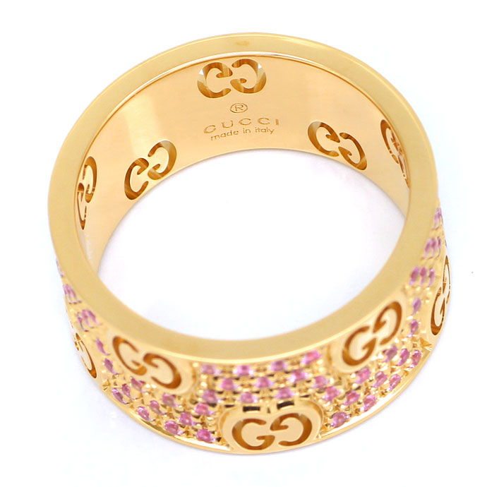 Foto 3 - Gucci Icon Stardust Ring breit 110 rosa Saphire Rotgold, S9938